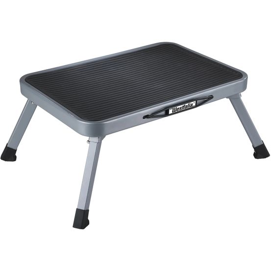 Tabouret pliable à une marche, gris