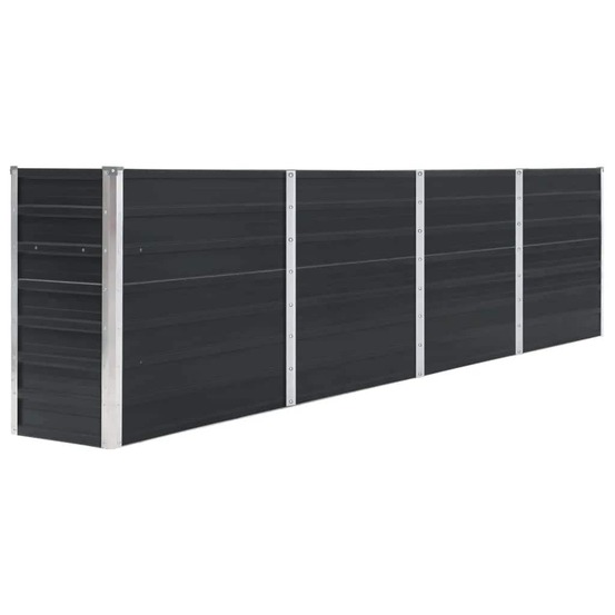 Jardinière 320x40x77 cm acier galvanisé anthracite