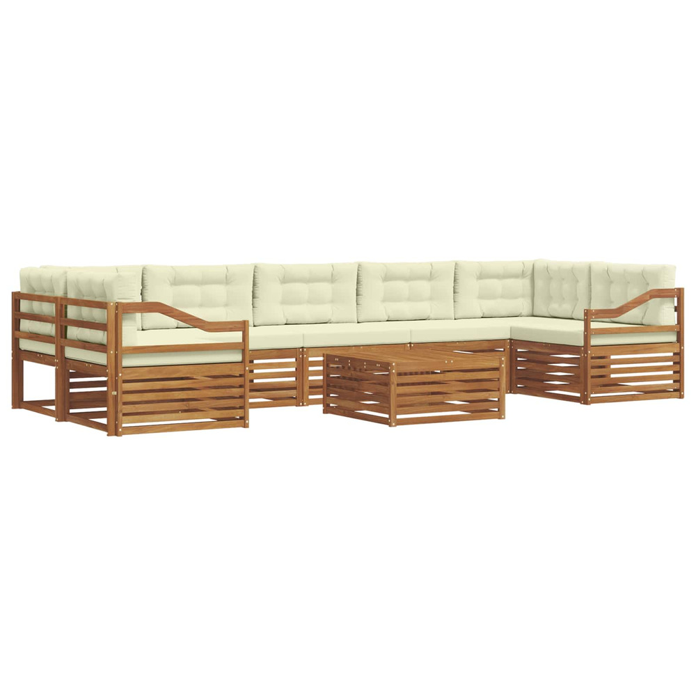 Ensemble de canapés d'extérieur 8 pcs naturel et crème