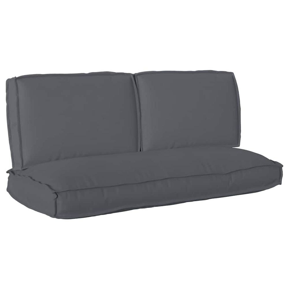 Ensemble de coussins tissu oxford anthracite 120 x 50 x 52 cm