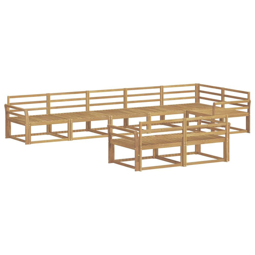Ensemble de canapés d'extérieur 8 pcs blanc 408 x 172,5 x 73 cm