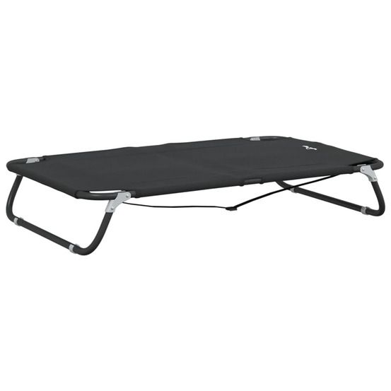 Lit pour chien pliable anthracite tissu oxford et acier