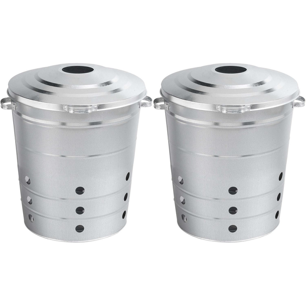 Bac multi-usages composteur acier 110 litres (lot de 2)