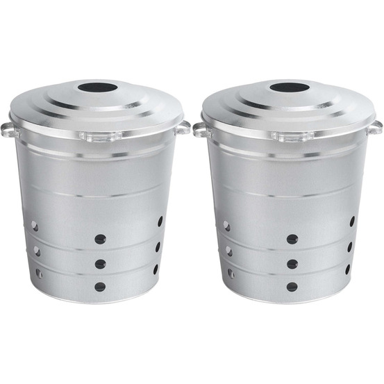 Bac multi-usages composteur acier 110 litres (lot de 2)