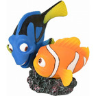 Leto poisson clown et poisson bleu. Taille 10 x 9 x 10 cm. Décoration aquar