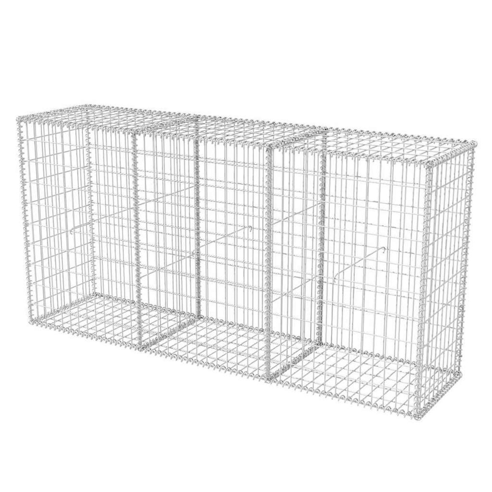 Panier de gabion acier galvanisé 200x50x100 cm