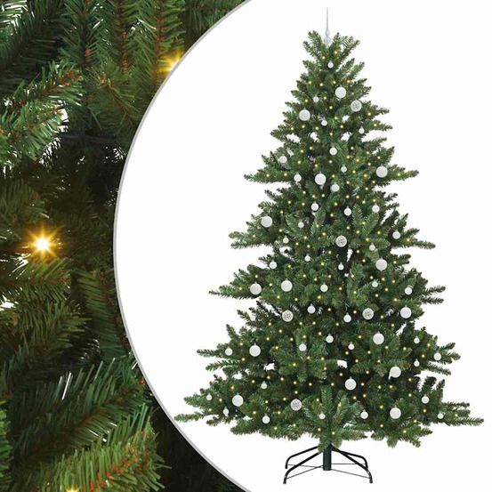Sapin de noël artificiel à branches articulées vert 240 cm pvc