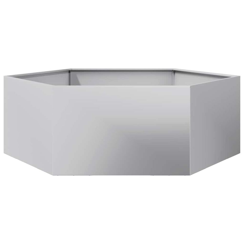 Jardinière hexagone 138x120x45 cm acier galvanisé