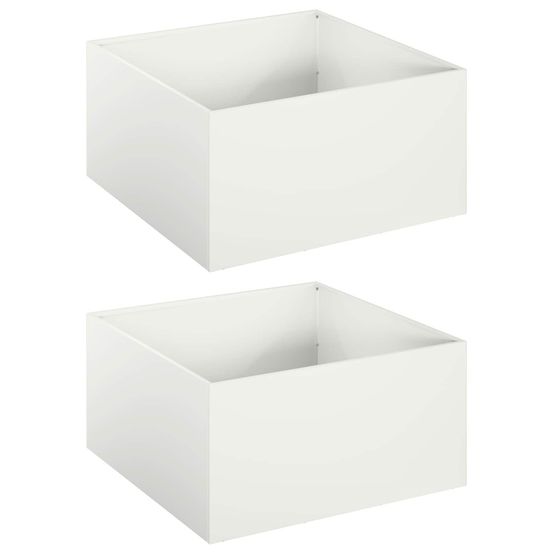 Cache-pot de jardin 2 pc blanc 40 x 40 x 30 cm