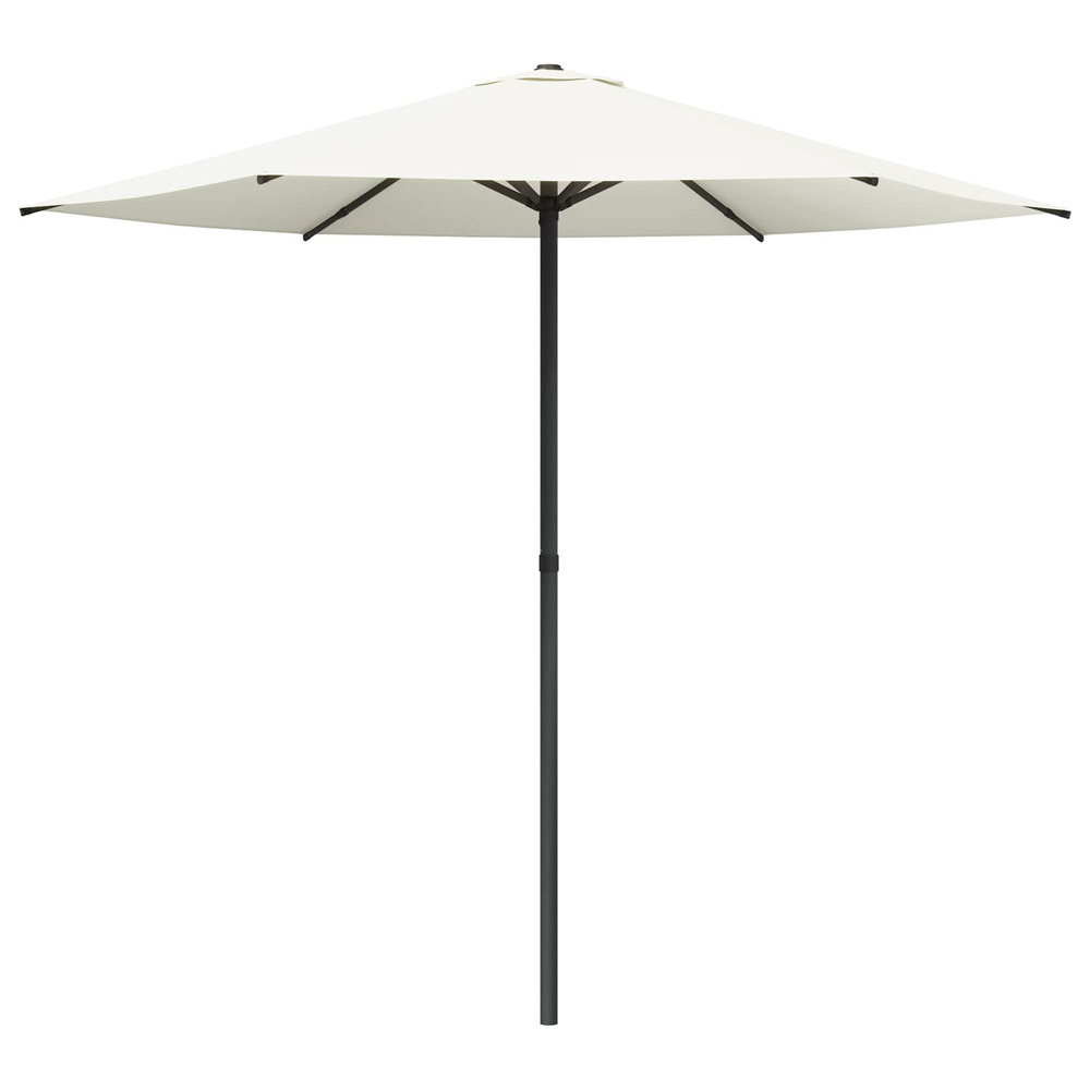 Parasol de jardin 230 x 230 cm polyester rectangulaire crème