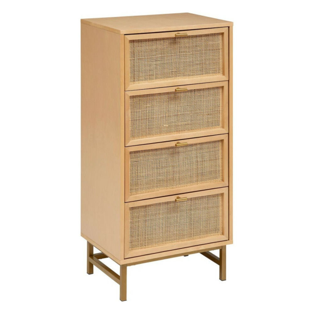 Chiffonnier 4 tiroirs cannage rayo 107cm naturel