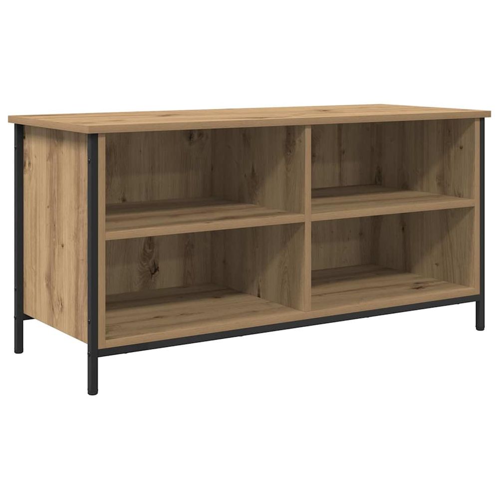 Meuble tv 100 x 40 x 50 cm chêne artisanal bois d'ingénierie