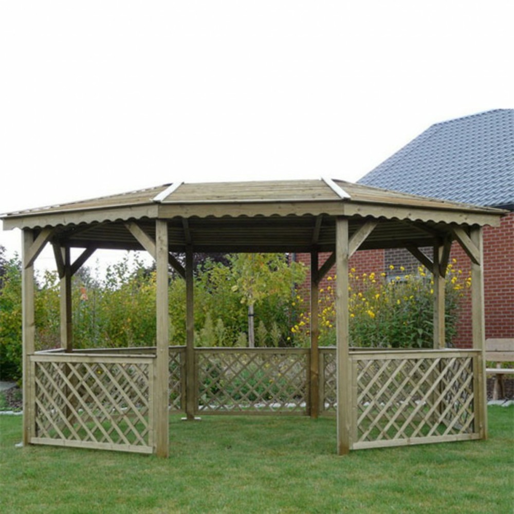 Kiosque en bois traité autoclave 4280 x 3614 x 2769 mm