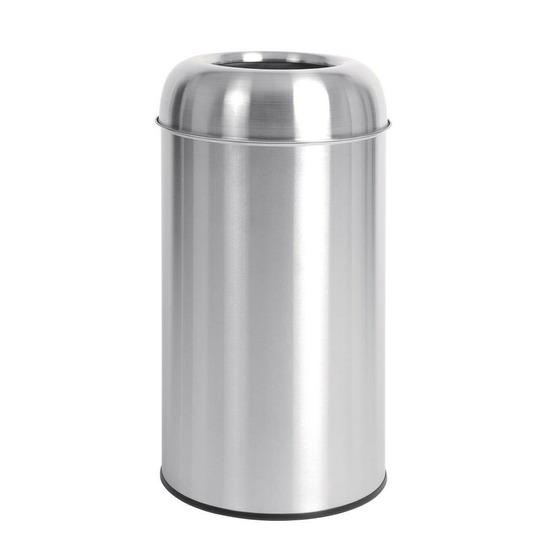 Poubelle dôme inox ouverte 40 litres - bolero