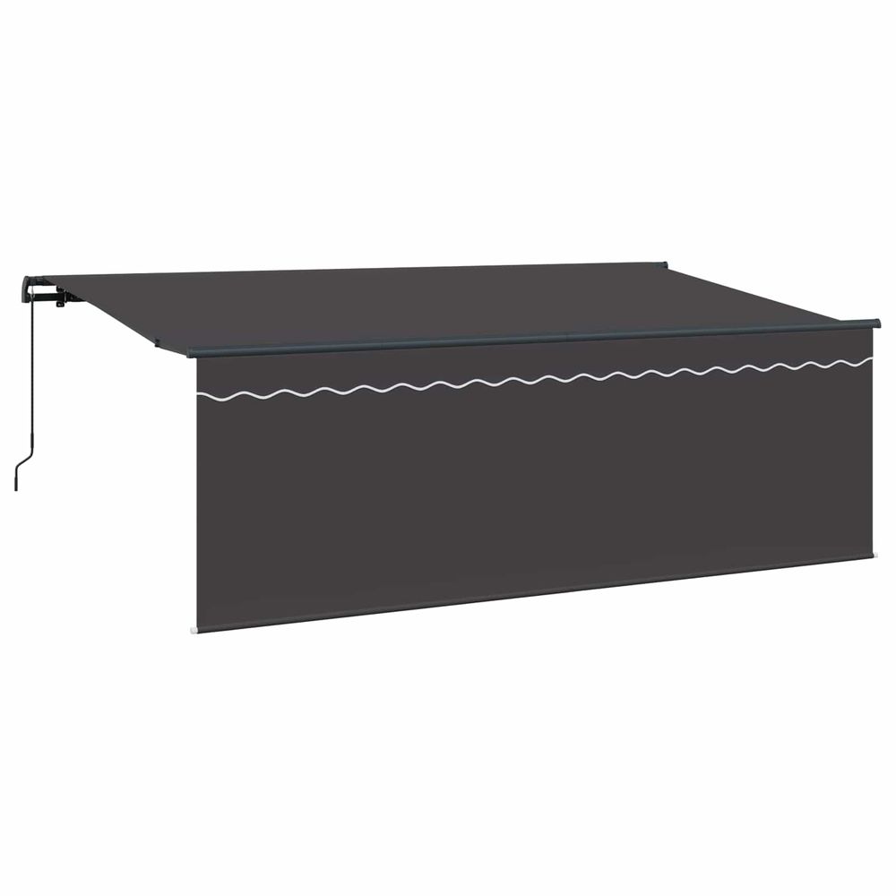 Auvent rétractable anthracite 350 x 200 cm