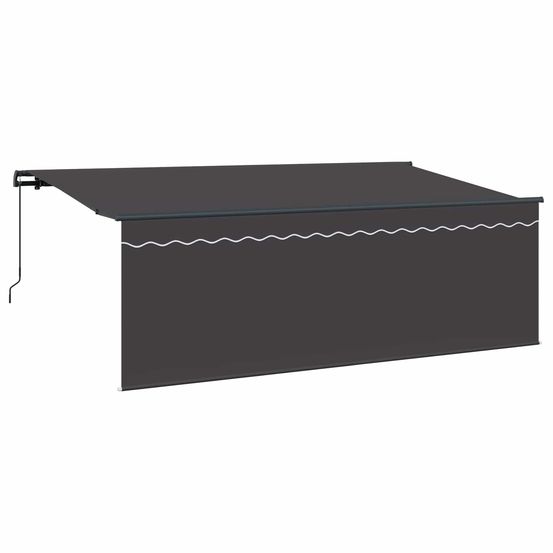 Auvent rétractable anthracite 350 x 200 cm