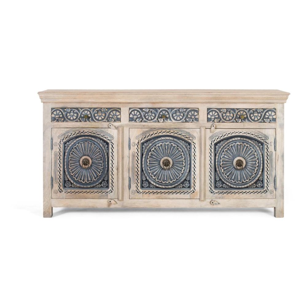 Buffet bois bleu - tenaïde décoration d'autrefois
