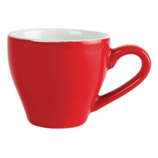 Tasse à expresso 100ml rouge lot de 12 olympia
