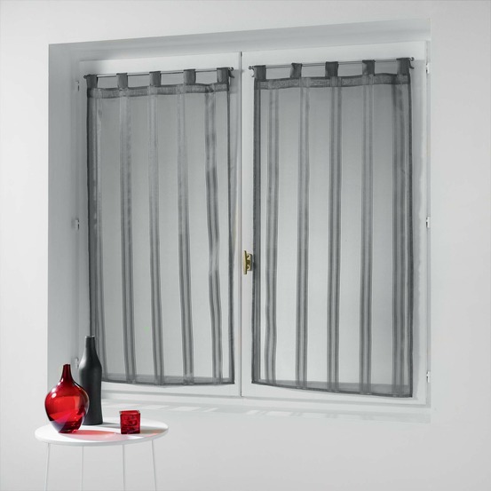 Paire de voile rayures collection bandas jacquard