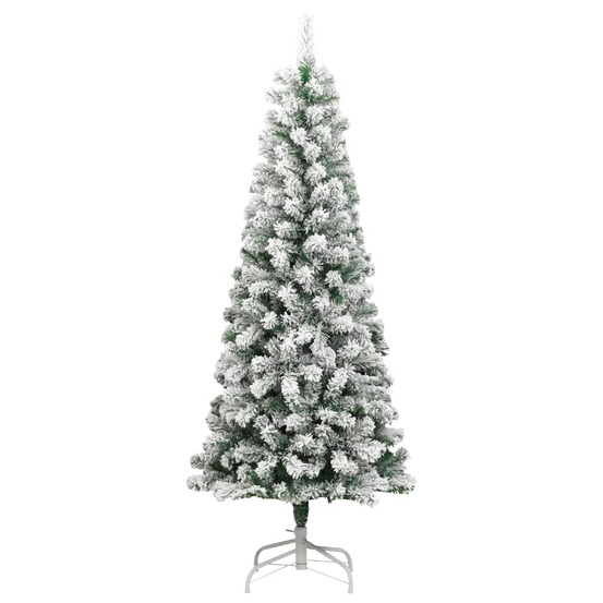 Sapin de noël artificiel à charnières avec neige floquée 210 cm