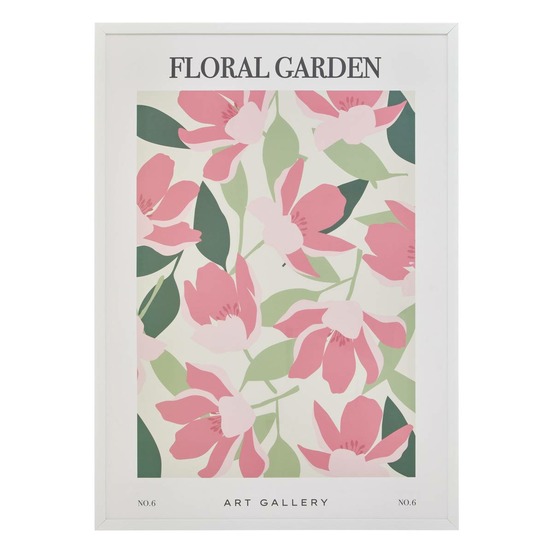 Affiche encadrée fleur de rose 50x70cm