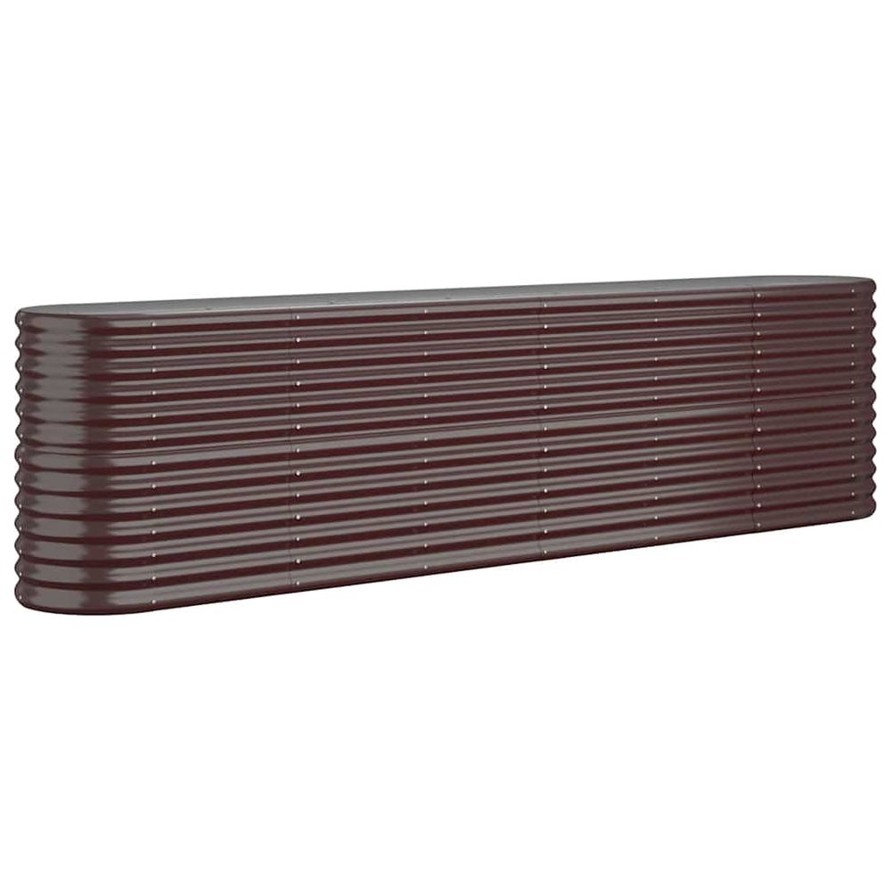 Lit surélevé de jardin acier galvanisé marron