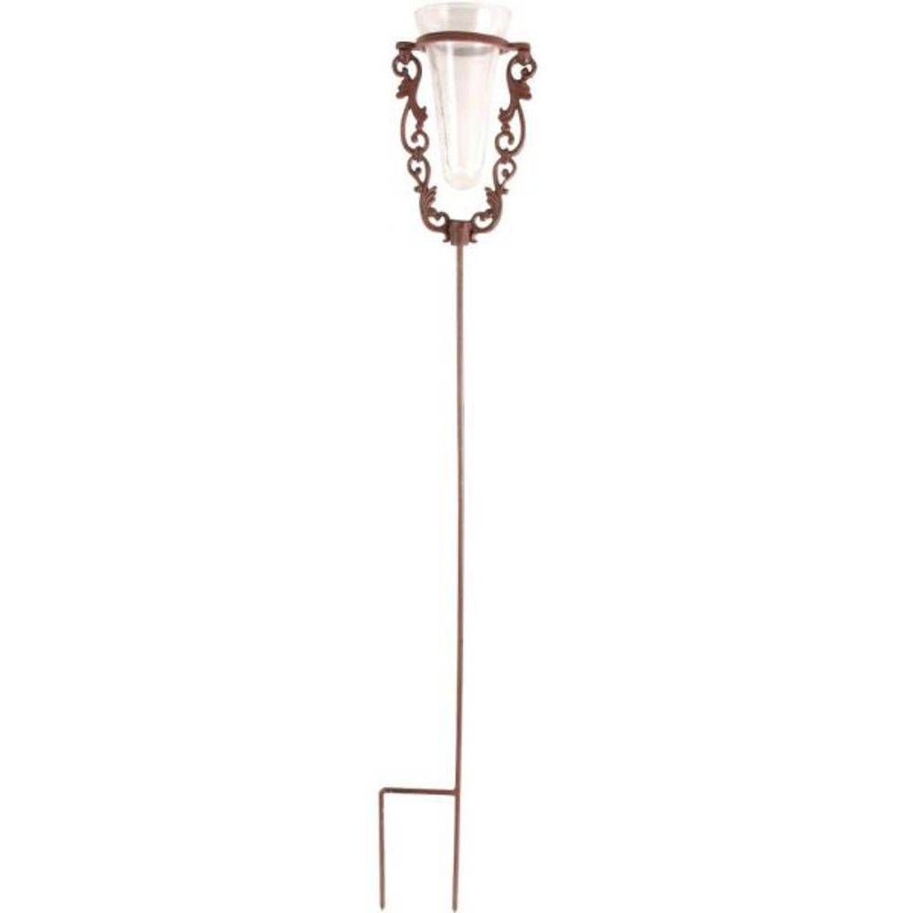 Pluviomètre de jardin en verre avec support en fonte