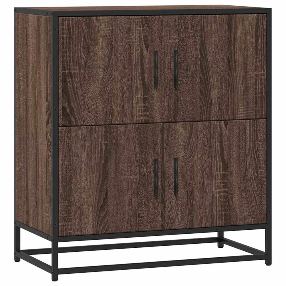 Buffet chêne marron 68x35x76 cm bois d'ingénierie