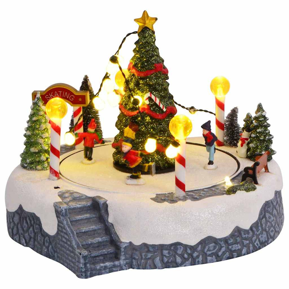 Décoration de village de noël multicolore 22 x 21.5 x 17 cm