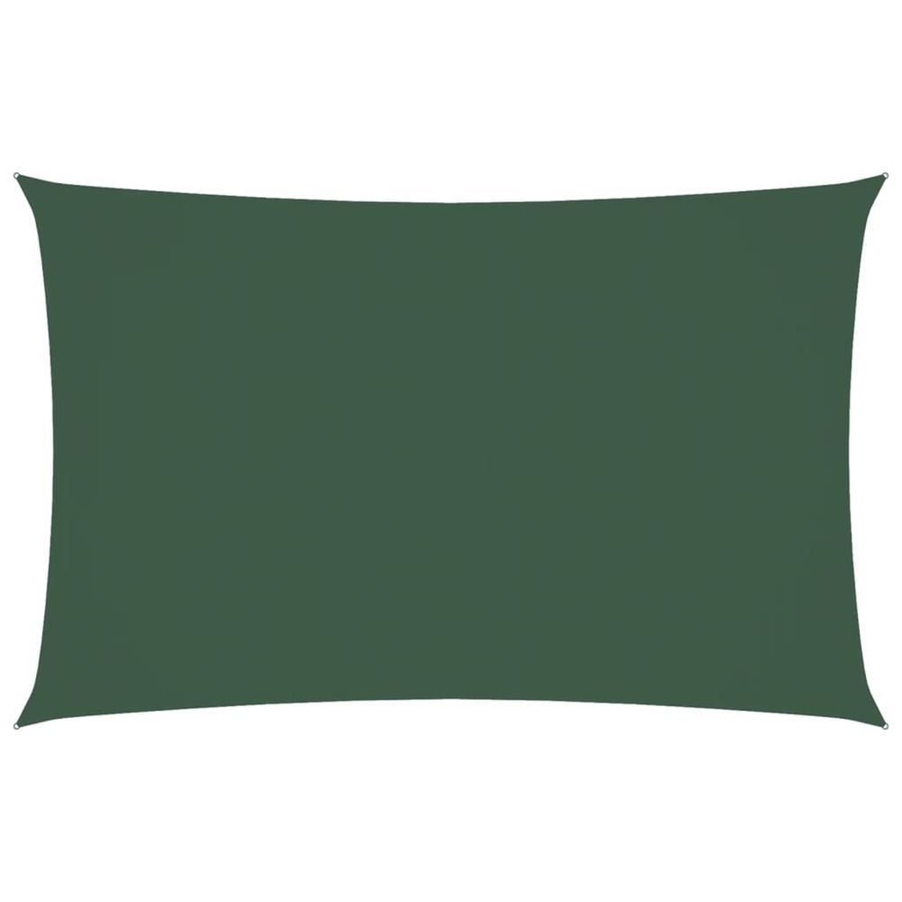 Voile de parasol tissu oxford rectangulaire 4x7 m vert foncé