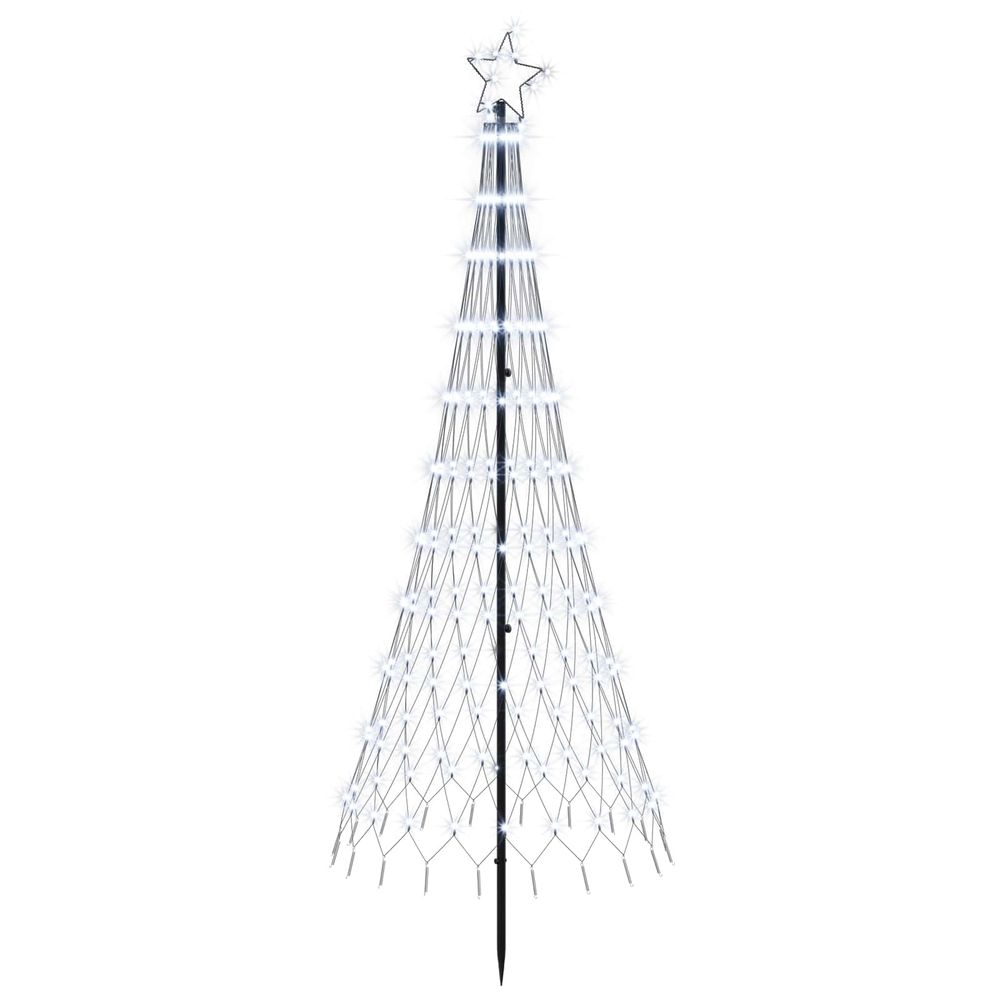 Arbre de noël led 180 cm 230 led blanc froid fer noir