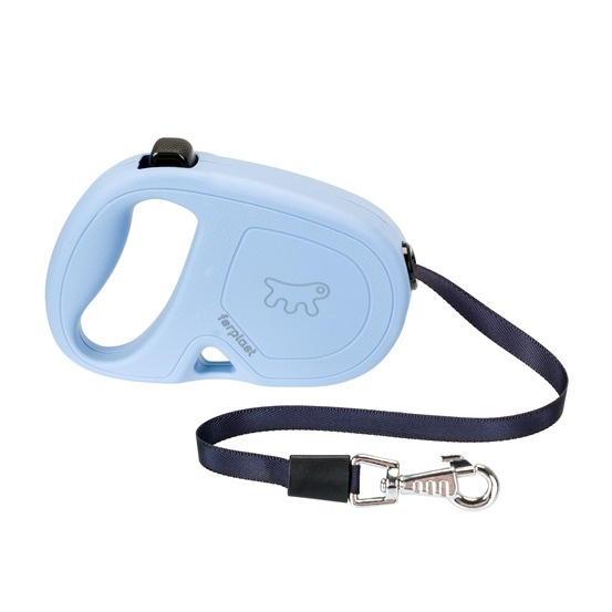 Ferplast laisse chien enrouleur flippy one, laisse pour petits chiens jusqu'à 15 kg. Sangle extensible max 4 m. Bouton unique pour