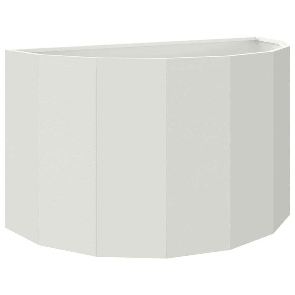 Jardinière d'extérieur blanc 90 x 45 x 50 cm acier