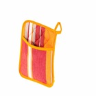 Manique 'Corail' en coton orange - 20 x - 20 cm
