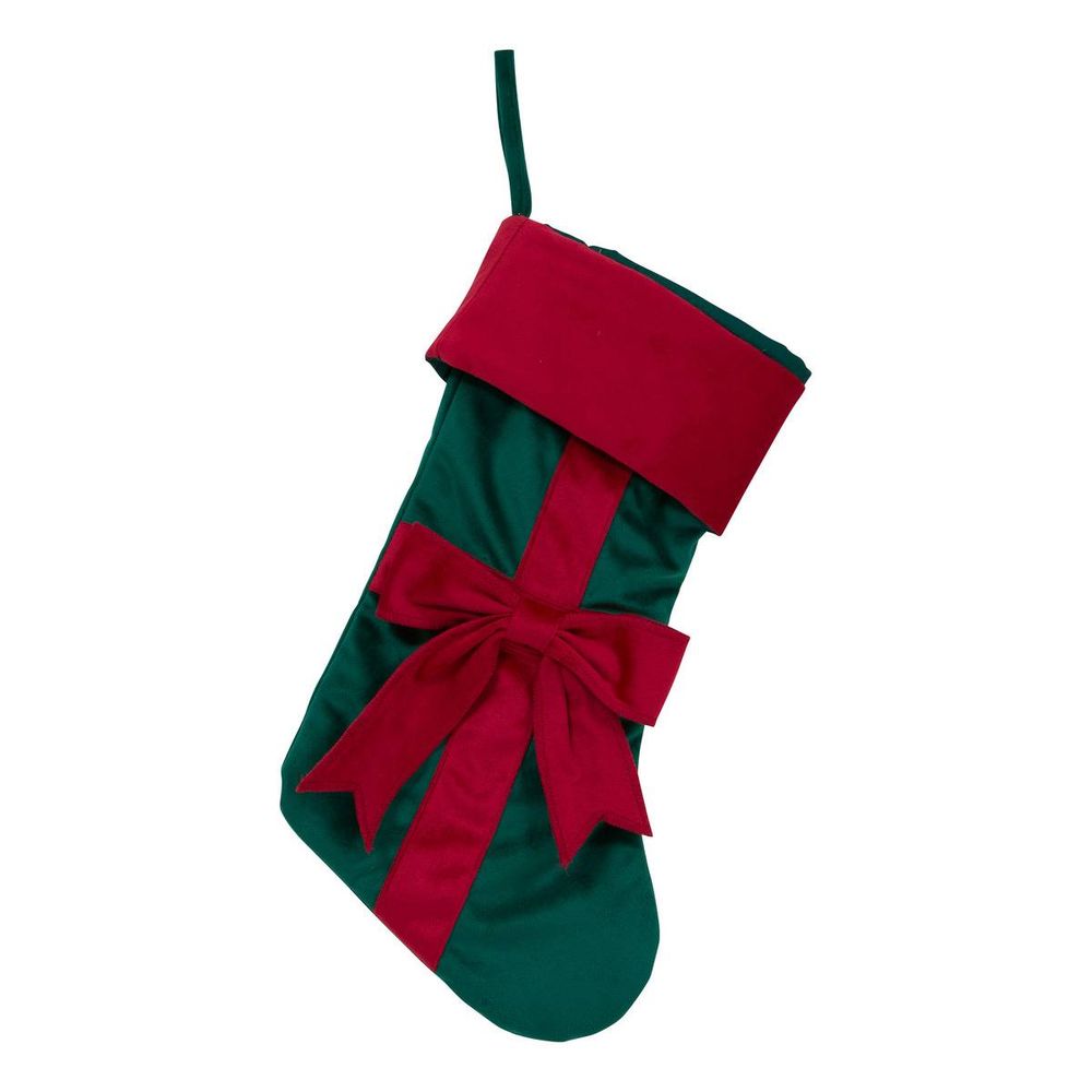 Botte de noël nodi en velours