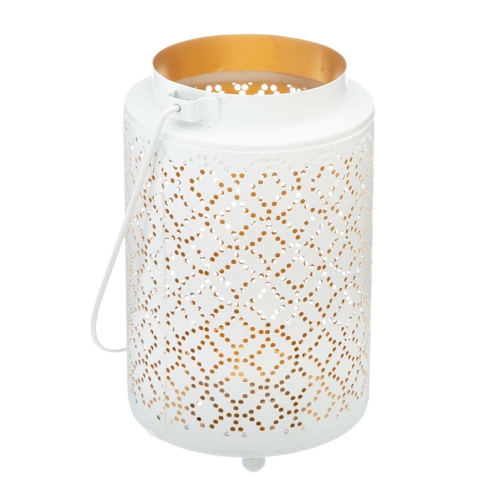 Lanterne design en métal h13 cm