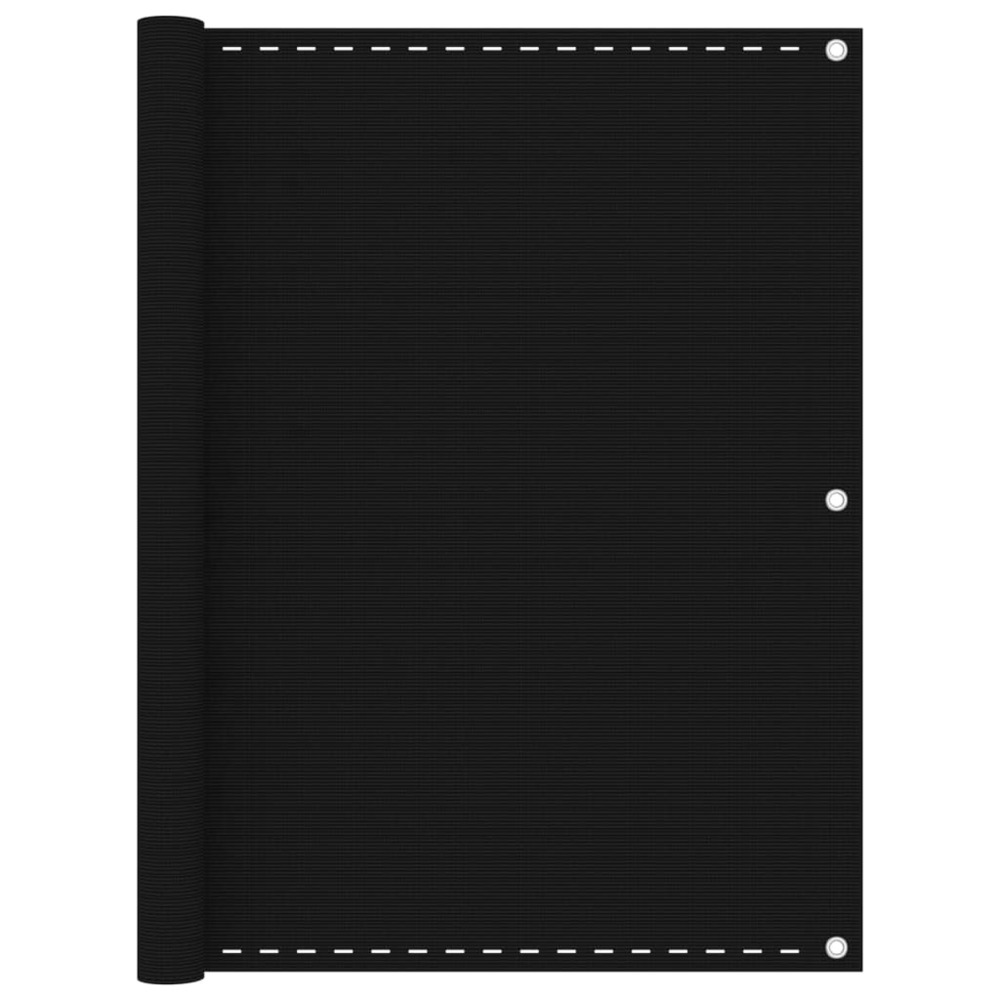 Écran de balcon brise pare vue protection confidentialité 120 x 500 cm pehd noir