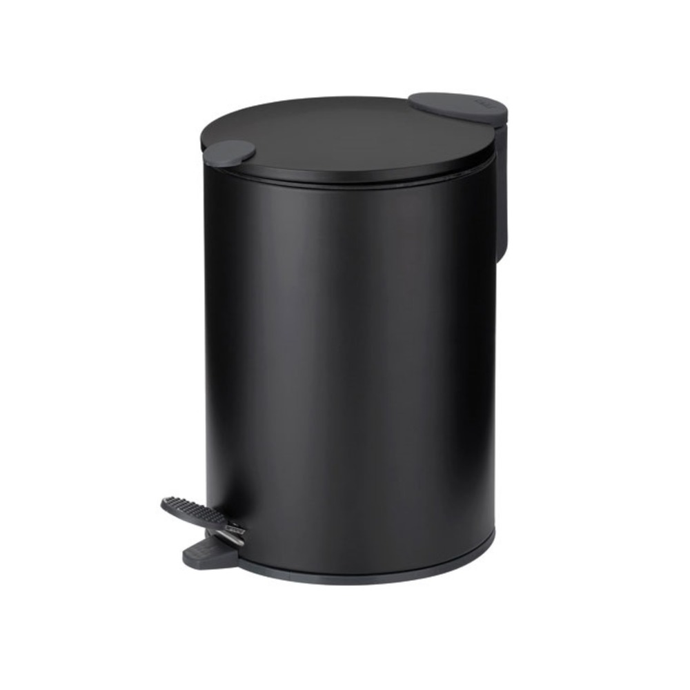 Poubelle à pédale 3l noir - 23614