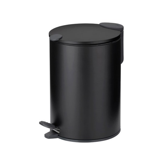 Poubelle à pédale 3l noir - 23614