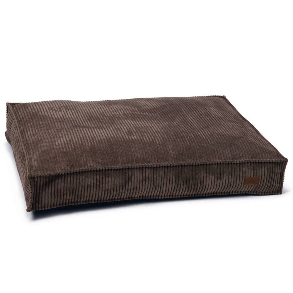 Coussin nervuré pour chien 100x70x15 cm marron