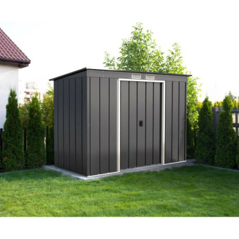 Abri de jardin - métal - - 3,25 m² - 0,33 mm - anthracite - duecopent84pr