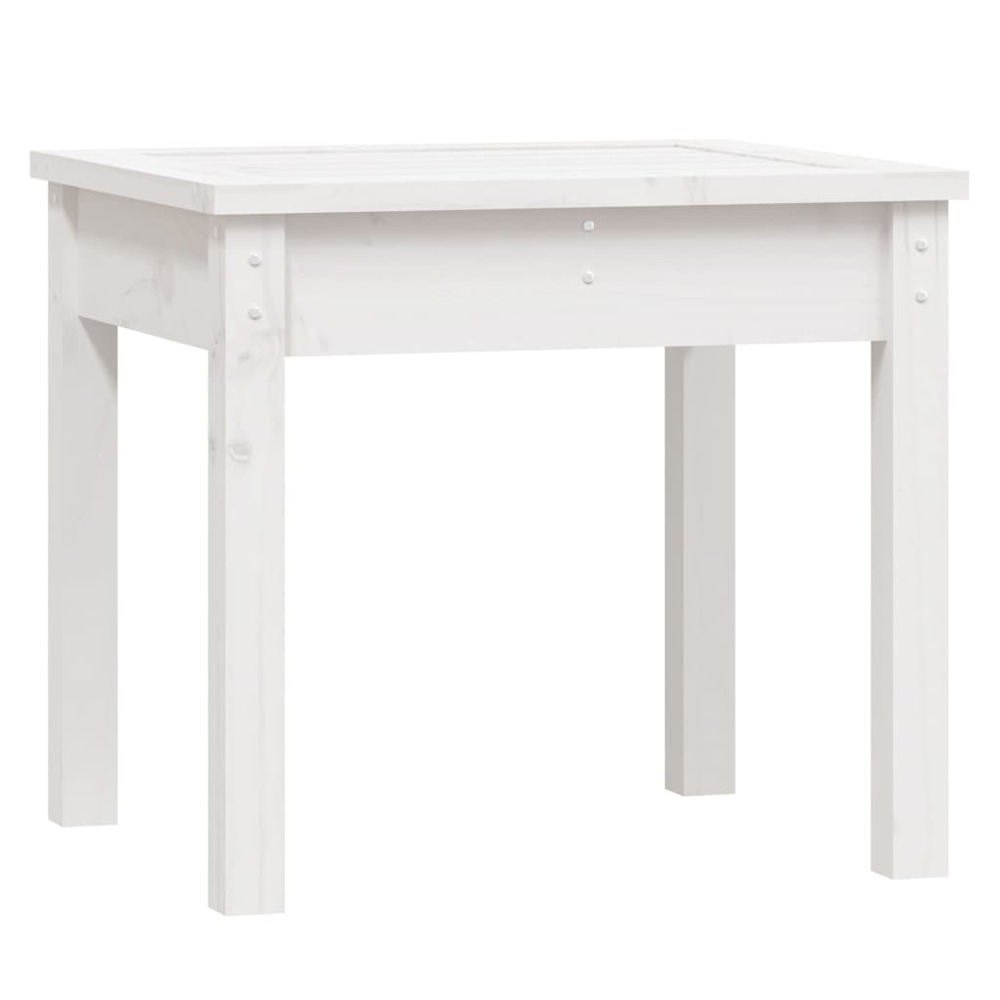 Banc de jardin meuble de patio d'extérieur terrasse blanc 50 x 44 x 45 cm bois massif de pin