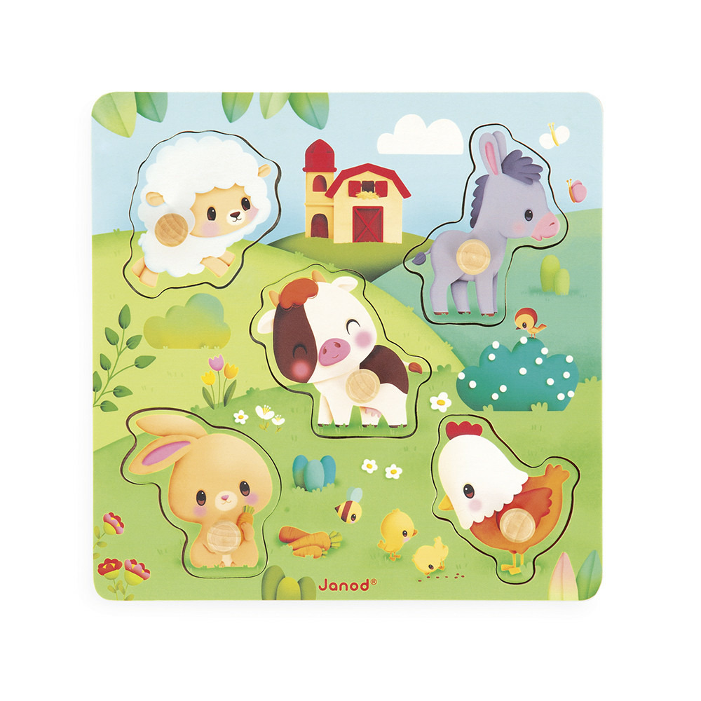 Puzzle tactile ferme 5 pcs
