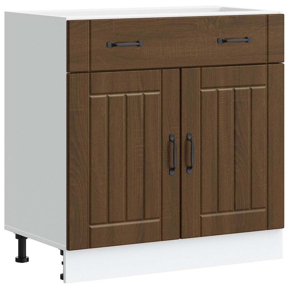 Armoire de cuisine lucca chêne marron bois ingénierie