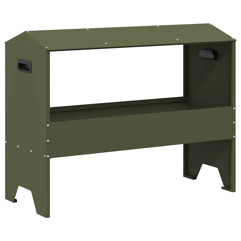 Trough d'alimentation pour le bétail vert olive 79 x 35 x 62 cm