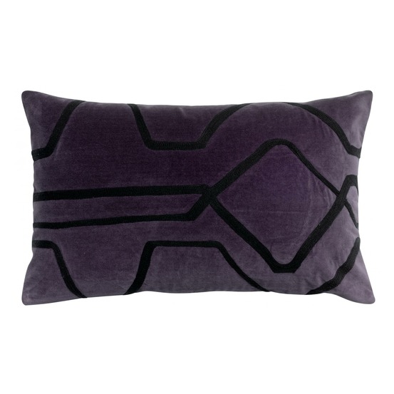 Coussin fara brodé raisin 40 x 65 cm