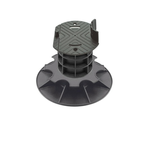 Plot terrasse bois réglable 14 - 17 cm - noir