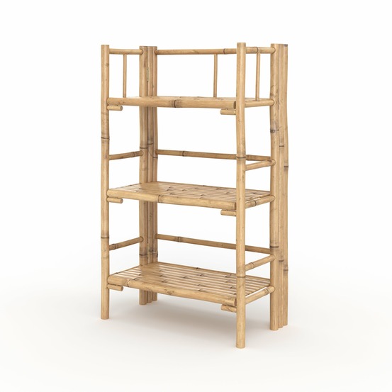 Bami-étagère rectangulaire pliable en bambou