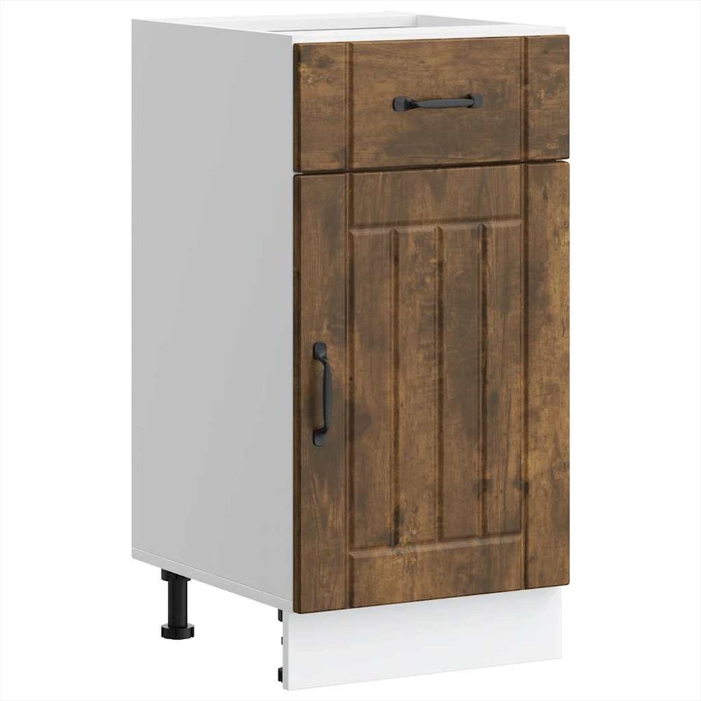 Armoire de cuisine lucca chêne fumé bois ingénierie