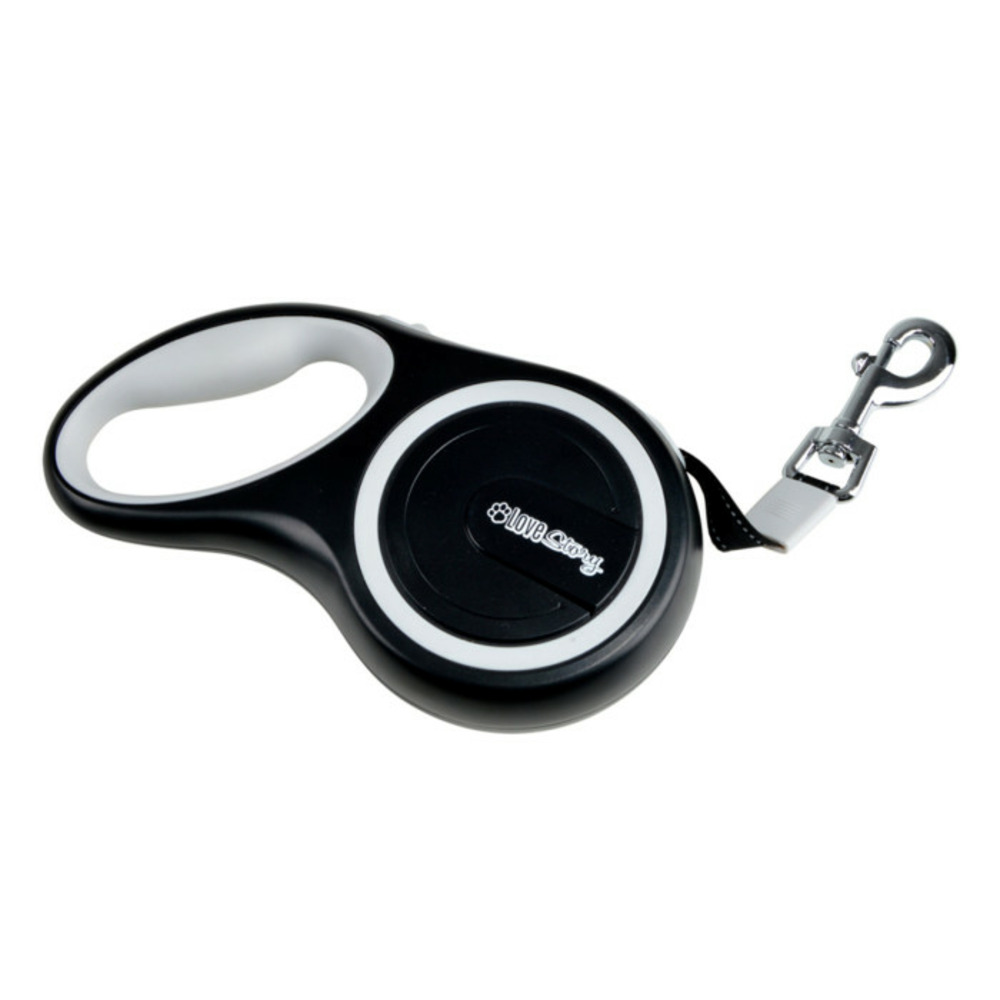 Laisse rétractable chien résistante 16cm blanc